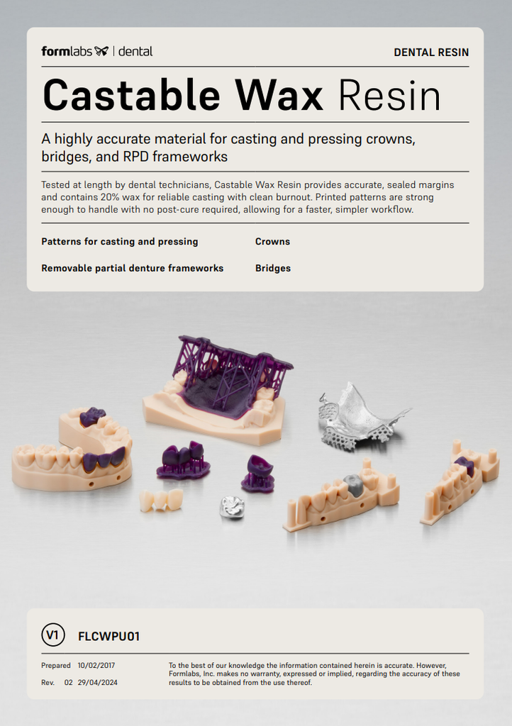 Formlabs 4 Castable Wax Resin 1L