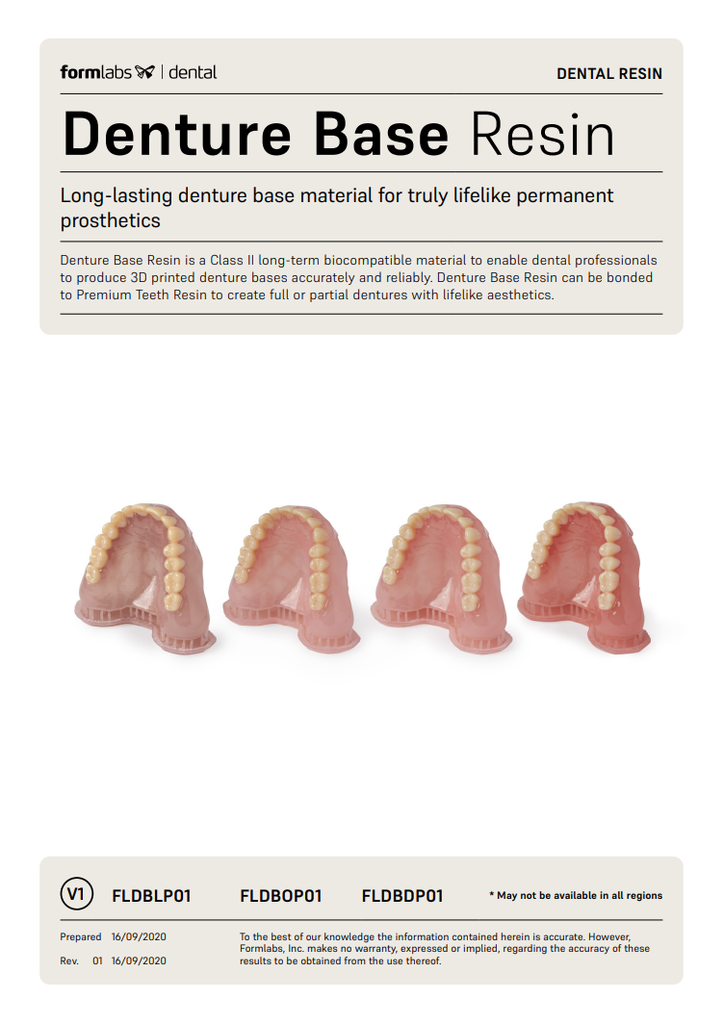 Formlabs 4 Denture Base Light Pink Resin Cartridge