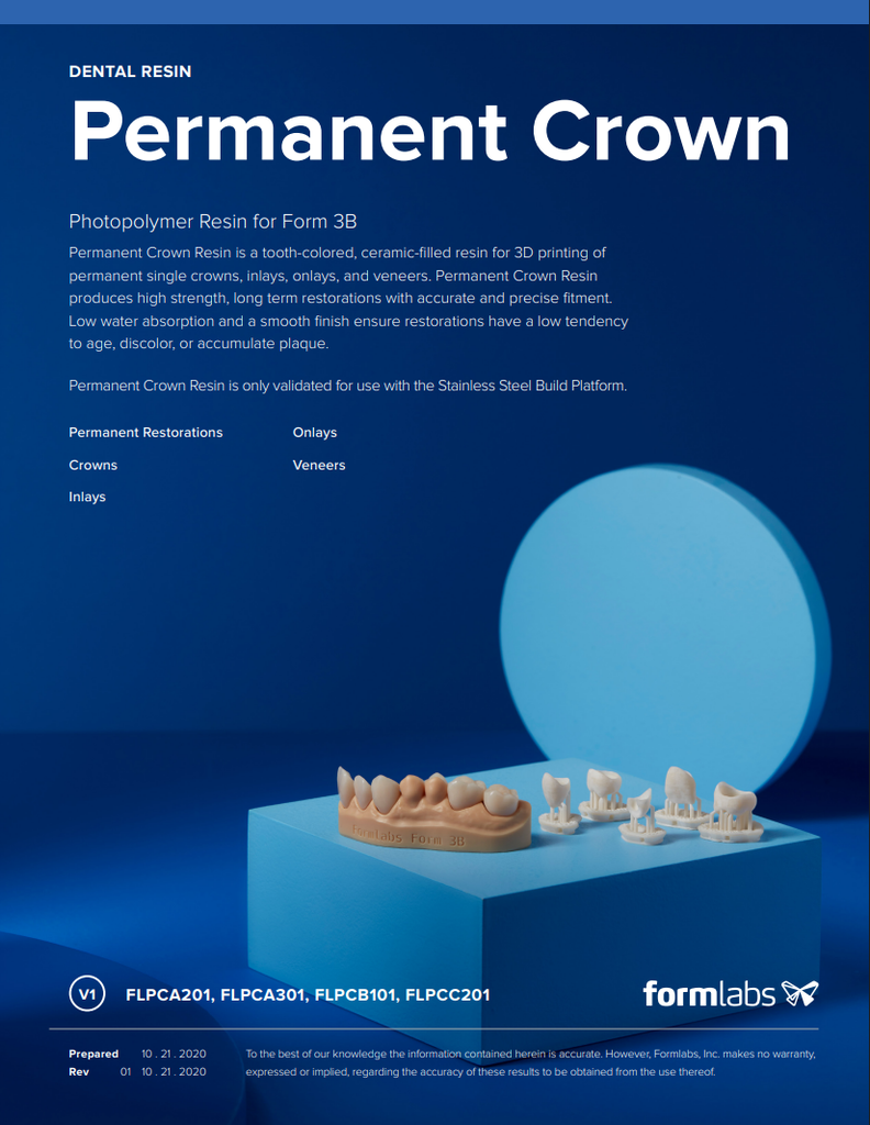 Formlabs Permanent Crown B1 Resin Cartridge
