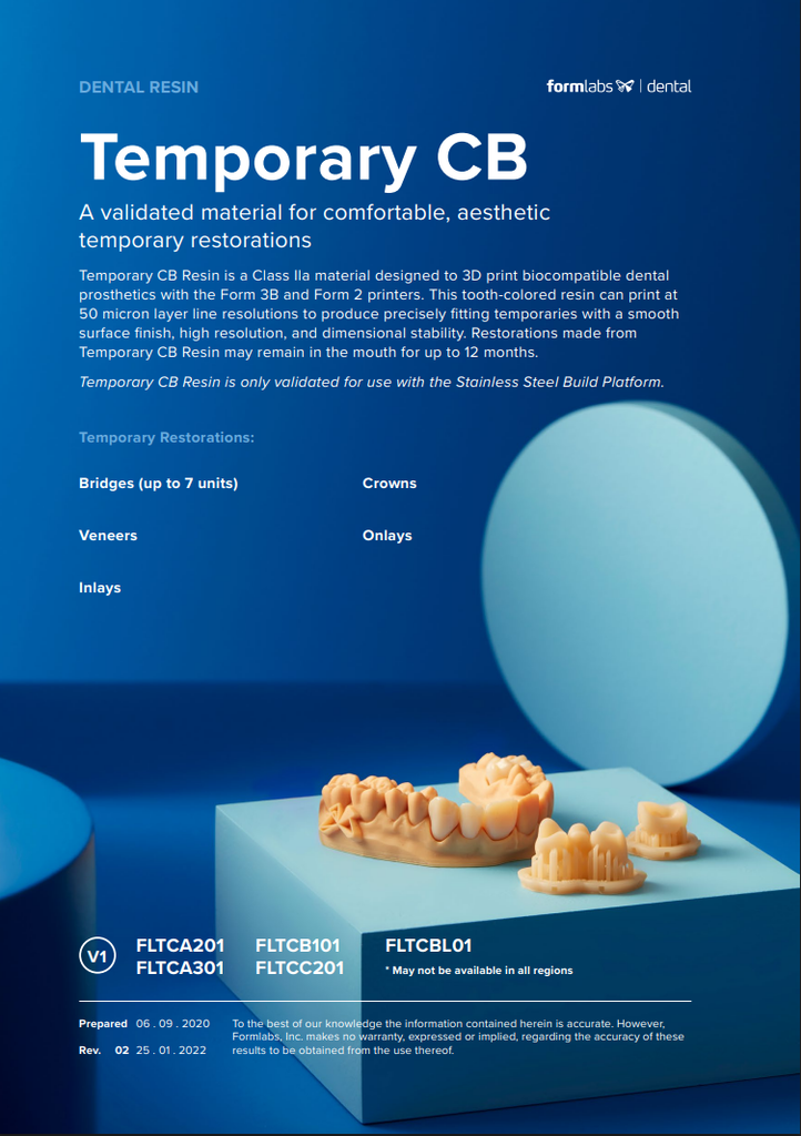 Formlabs Temporary CB Resin A2 Cartridge 