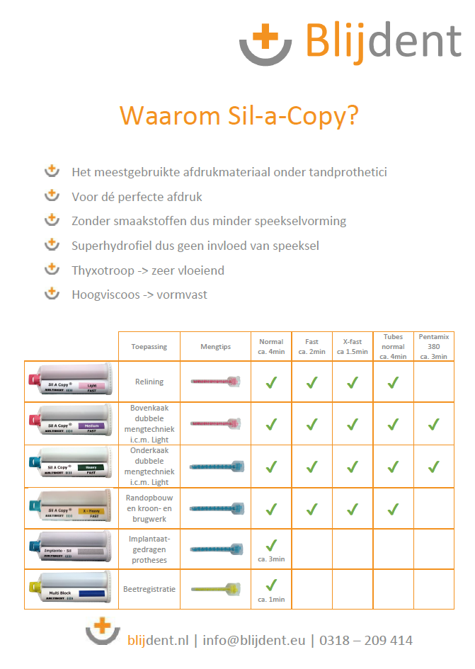 Implanto-Sil 10x50ml afdrukmateriaal voor implantaten