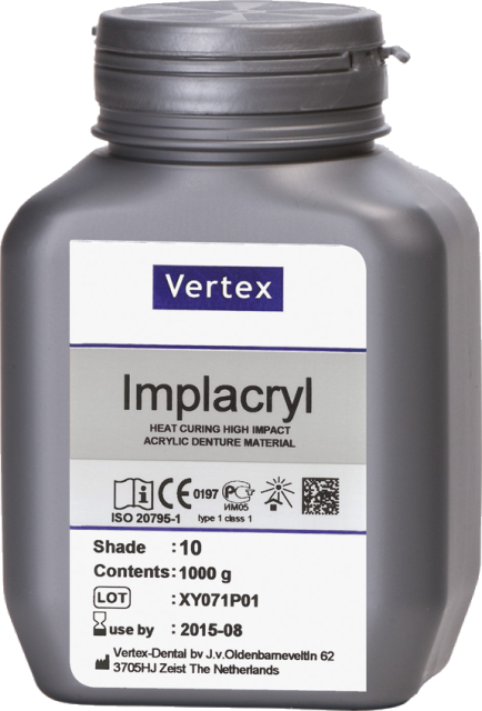 Vertex Implacryl kleur 10 500gr