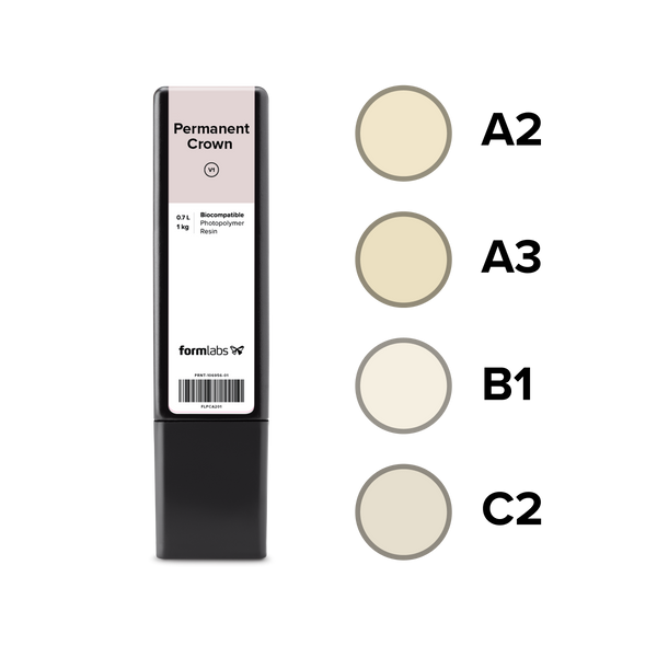Formlabs Permanent Crown A2 Resin Cartridge