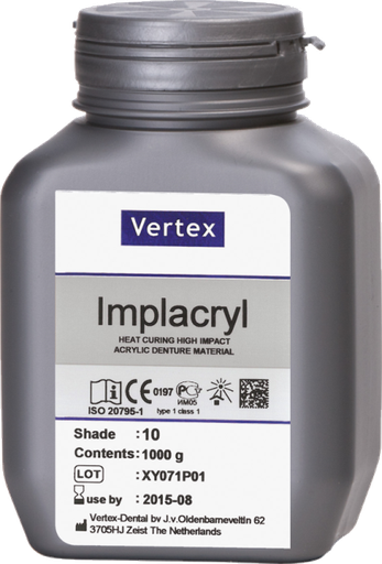 [VER-IM-10-500GR] Vertex Implacryl kleur 10 500gr